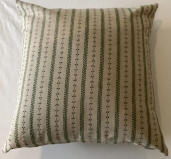 Maya Stripe Green and Indigo on Natural